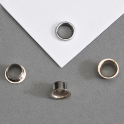 Nity oczka zaciskowe metalowe srebrne 3,6 mm 8E R 1000 szt