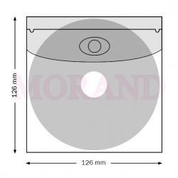 Kieszeń na CD samoprzylepna z klapka 126x126 kwadratowa