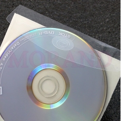 Kieszeń na CD samoprzylepna z klapka 126x126 zaokrąglona