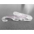 Haczyk plastikowy z klipsem żabka przezroczysty 12144
