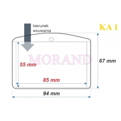 Identyfikator kieszonka etui 94x67 KA1