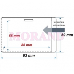 Identyfikator kieszonka etui na karte 93x59  KA4