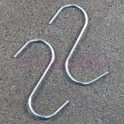 Haczyk metalowy srebrny S 65mm 100 szt