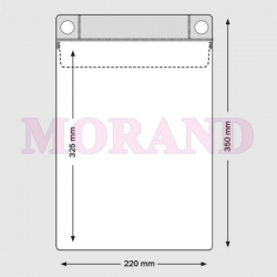 KIESZEN MAGNETYCZNA Z 2 MAGNESAMI I KLAPKA 220x350 PION NIEBIESKA