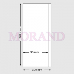 Kieszeń samoprzylepna 307x100 POZIOM kieszonka folia