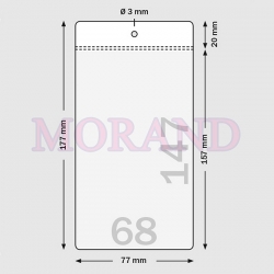 Identyfikator kieszonka etui 77x177