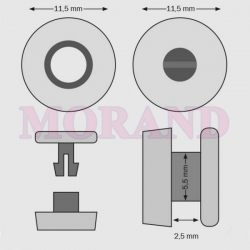 Nit zatrzaskowy gruby plastikowy czarny 2,5mm 100szt