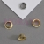 Nity oczka zaciskowe metalowe złote 3,65 mm 1000 szt