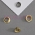 Nity oczka zaciskowe metalowe złote 3,5 mm 8E 1000 szt