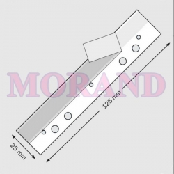 Pasek samoprzylepny perforowany 125x25 100szt