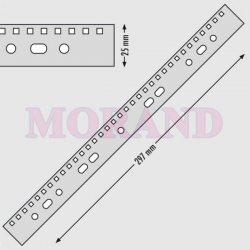 Pasek perforowany do bindowania 0,5 11/34 297x25 100szt