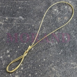 Sznurek linka elastyczna wiązany potrójny złoty 100/200mm 35/70 100 sztuk