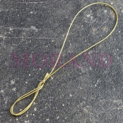 Sznurek linka elastyczna wiązany potrójny złoty 125/250mm 35/70 100 sztuk