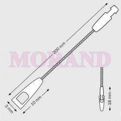 Plomba odzieżowa cienka 200mm 100 sztuk