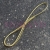 Sznurek linka elastyczna wiązany potrójny złoty 50/100mm 35/70 100 sztuk