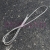 Sznurek linka elastyczna wiązany potrójny srebrny 50/100mm 35/70 100 sztuk
