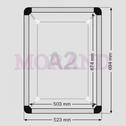 Ramka aluminiowa sprężynowa srebrna A2