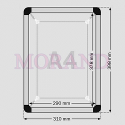 Ramka aluminiowa sprężynowa srebrna A4