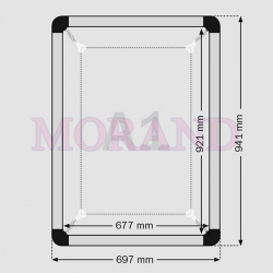 Ramka aluminiowa sprężynowa srebrna A1