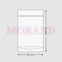Woreczek strunowy OPP/PP stojący przezroczysty 85x140 1000 szt