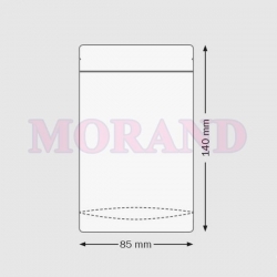Woreczek strunowy PET/PE stojący przezroczysty 85x140 1000 szt