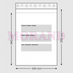 Woreczek strunowy paski z napisami PE 50mic 180x250 1000 szt