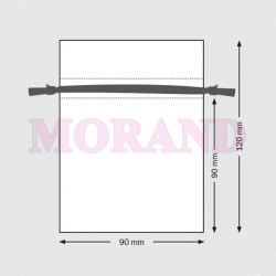 Woreczek tkaninowy ze sznurkiem czarny 90x120 100 szt