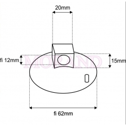 Przyssawka fi62 otwór poprzeczny fi12