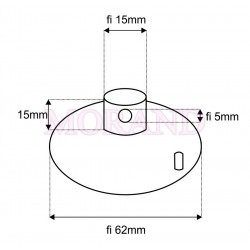 Przyssawka fi62 otwór poprzeczny fi5