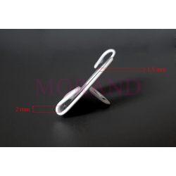 Metalowy uchwyt sufitowy 1,5 mm z oczkiem 5,5mm BIAŁY