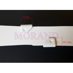 Metalowy uchwyt sufitowy 1,5 mm z oczkiem 5,5mm BIAŁY