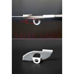 Metalowy uchwyt sufitowy 1,5 mm z oczkiem 5,5mm BIAŁY