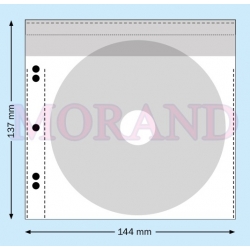 Kieszeń na 1 CD do segregatora 144x137