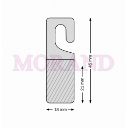 Eurozawieszka samoprzylepna haczyk 18x45