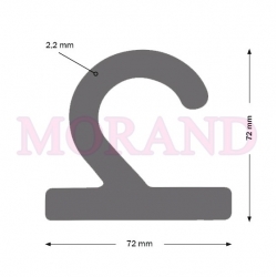 Hak do zawieszenia zawieszka haczyk plastikowy 72x72 mm K 100 szt