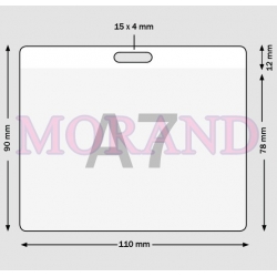 Etui, holder na identyfikator, karte A7 110x90