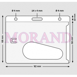 Etui, holder na karte ID 92x68