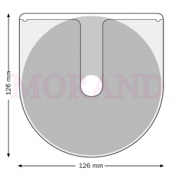 Kieszeń na CD samoprzylepna bez klapki 126x126 zaokrąglona