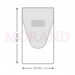Kieszeń samoprzylepna Z KLAPKĄ 52x92 mm
