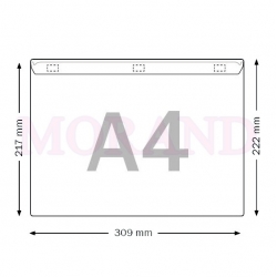 Kieszeń samoprzylepna A4 POZIOM Z KLAPKĄ