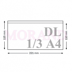 Kieszeń samoprzylepna DL 1/3 A4 kieszonka folia