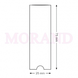 Kieszeń samoprzylepna 25x75 mm DO OPISU