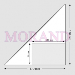 Trójkąt samoprzylepny R 17x17 cm z kieszenią