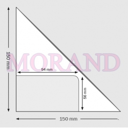 Trójkąt samoprzylepny L 15x15 cm z kieszenią