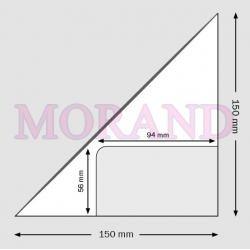 Trójkąt samoprzylepny R 15x15 cm z kieszenią