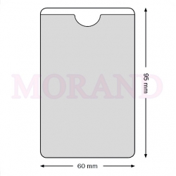 Kieszeń samoprzylepna 60x95 mm NA WIZYTOWKE PIONOWA z wycięciem
