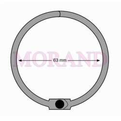 Kolko metalowe reklamowe zamykane srebrne 63mm