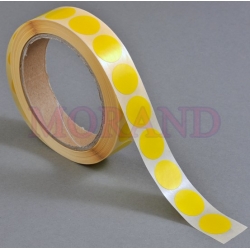 Kółka samoprzylepne fi 13mm 1000szt żółte Y