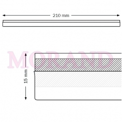 Listwa plakatowa wsuwana 297 mm 1mm A4 A3 z tasma klejaca