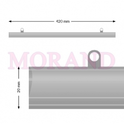 Listwa plakatowa zatrzask zacisk 420mm A3 A2 1kpl 2H BK